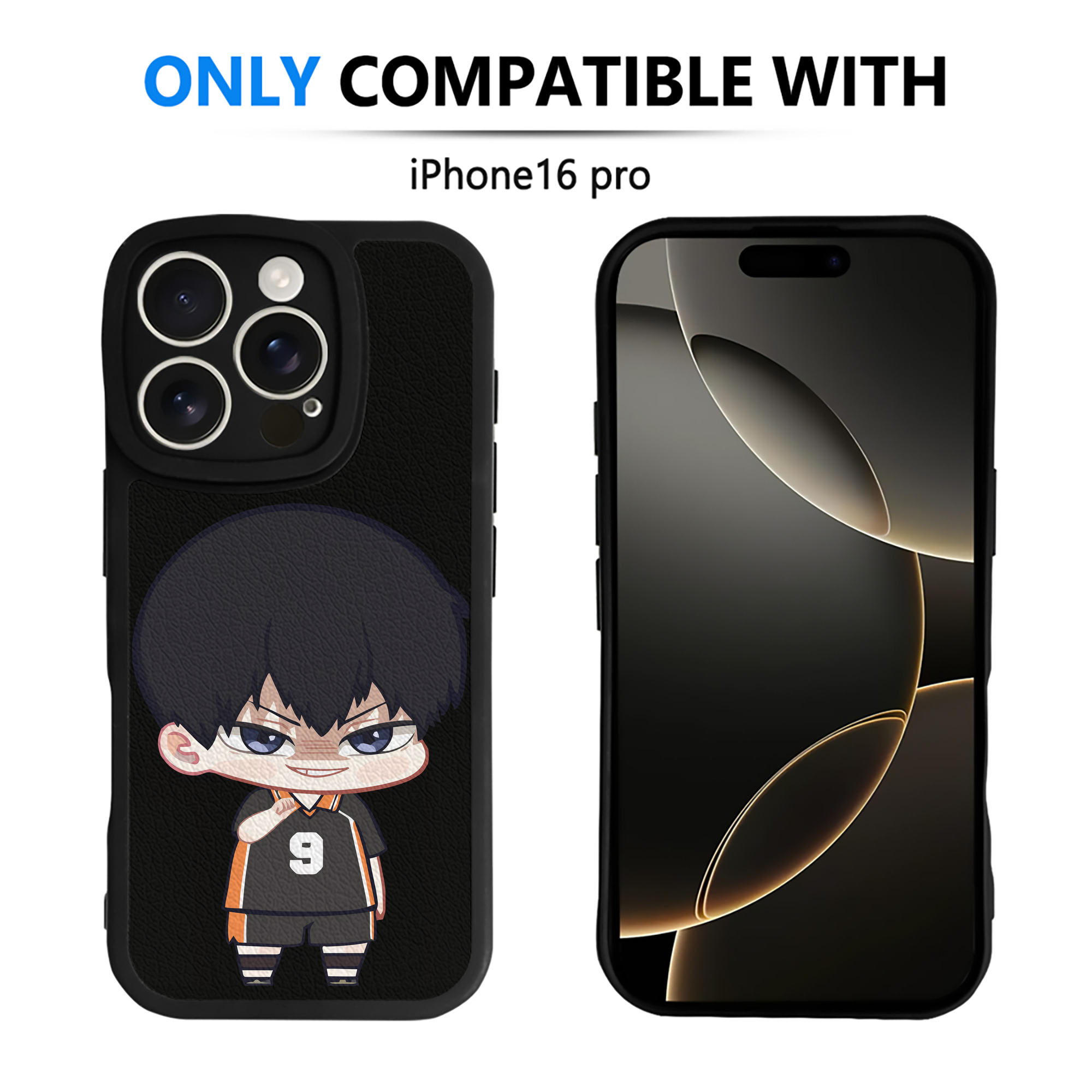 （画像用） ハイキュー!! Haikyu!! 【iPhone 16シリーズ対応】シリコンスマホケース（レザー調） 材質：シリコン